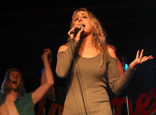 Nikki Glaser while performing at Antone's in April 2018