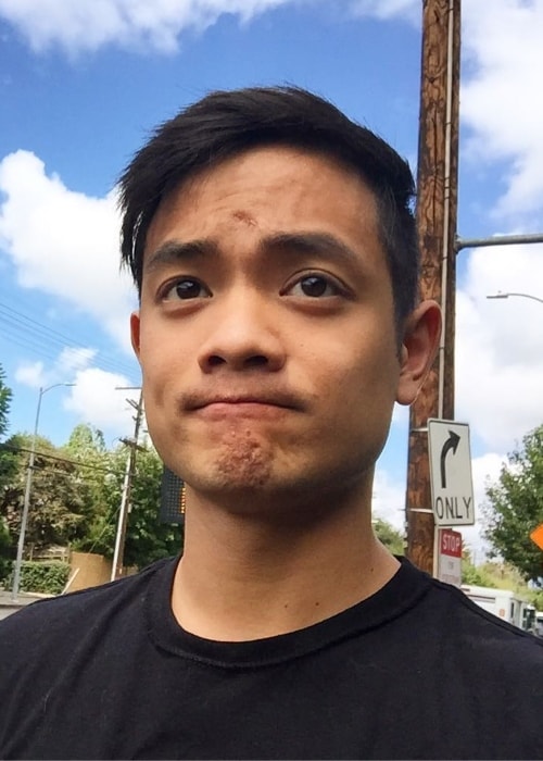 Osric Chau in a selfie in Los Angeles, California in September 2016