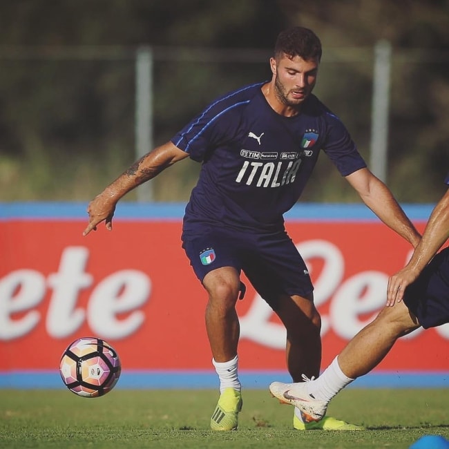 Patrick Cutrone as seen in Cagliari, Italy in September 2018