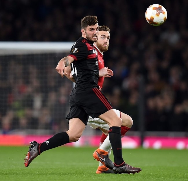 Patrick Cutrone playing fiercely in a match in March 2018