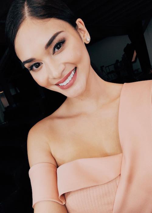 Pia Wurtzbach in a selfie during her photoshoot in Los Angeles in August 2018
