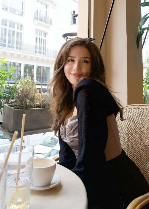 Pokimane at a cafe in City of Love in July 2023