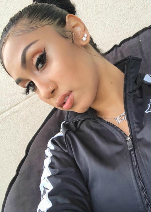 Queen Naija in an Instagram selfie as seen in August 2018