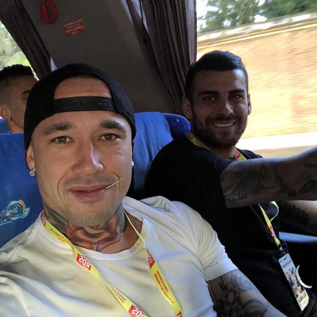 Radja Nainggolan with friend Stefano Avogadri in an old picture