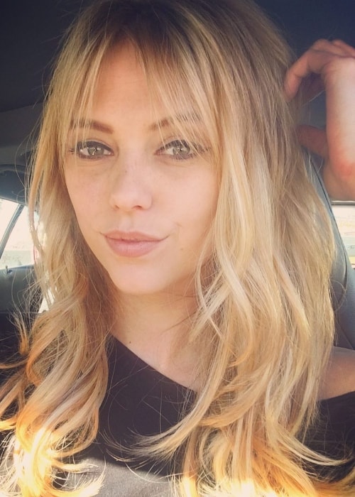 Riley Voelkel in a car selfie in November 2017