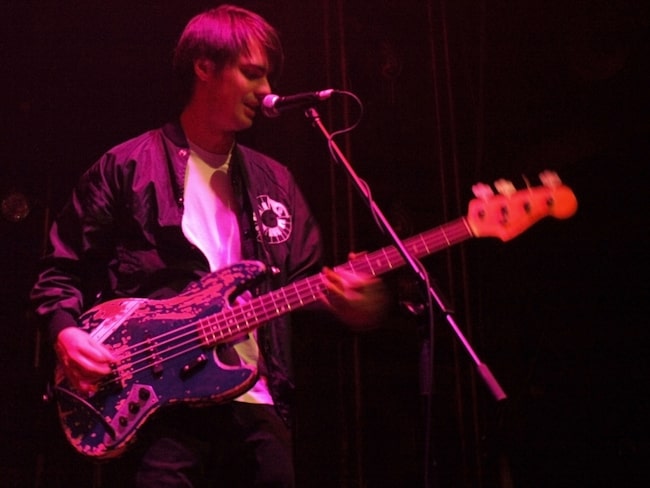 Sam Farrar while giving a performance in 2008