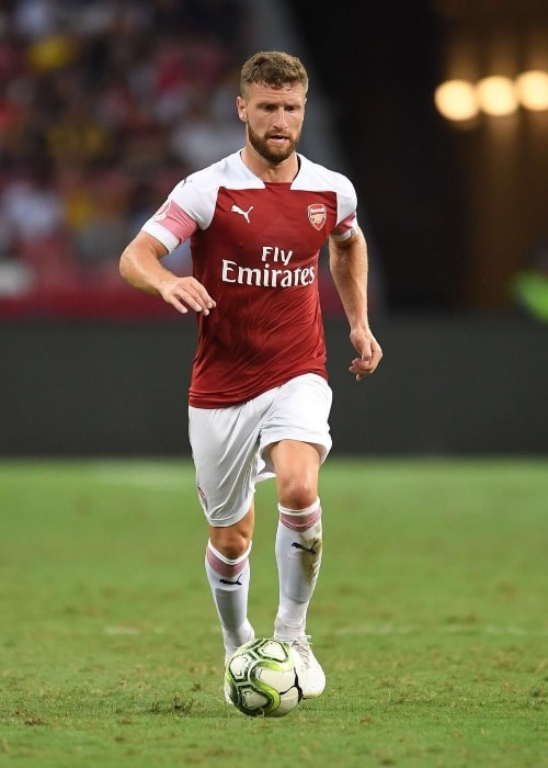 Shkodran Mustafi during a match in July 2018