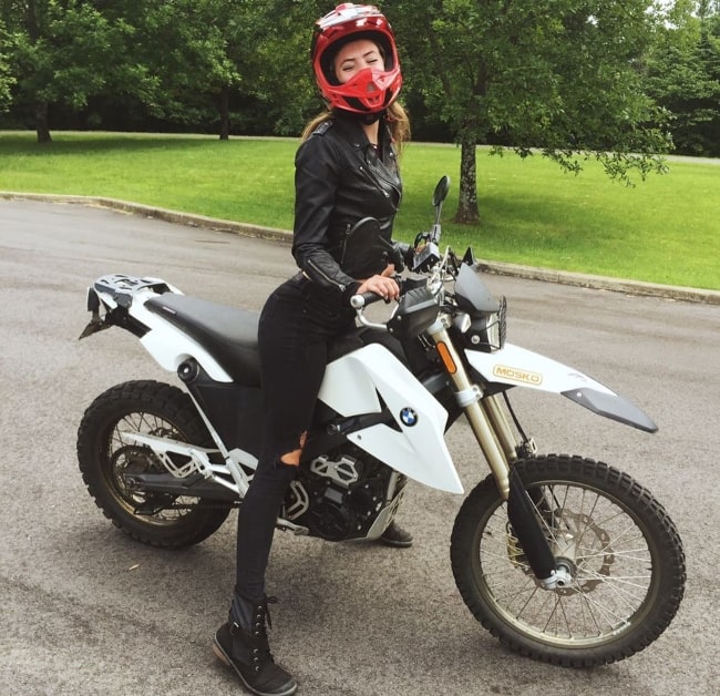 Sofie Rovenstine pictured on a bike at Natchez Trace Parkway in July 2017