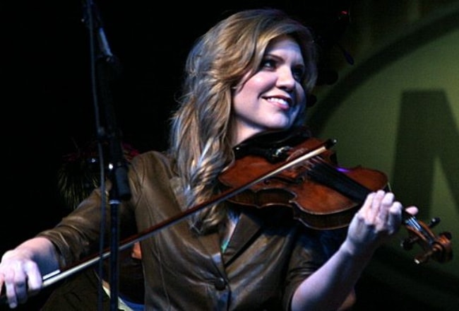 Alison Krauss performing at MerleFest, Wilkes Community College, North Carolina in April 2007