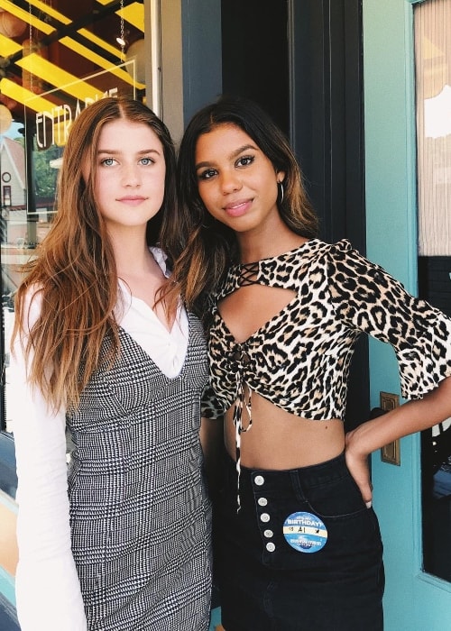 Aliyah Moulden (Right) with Brooke Elizabeth Butler at Universal Studios Hollywood in August 2018