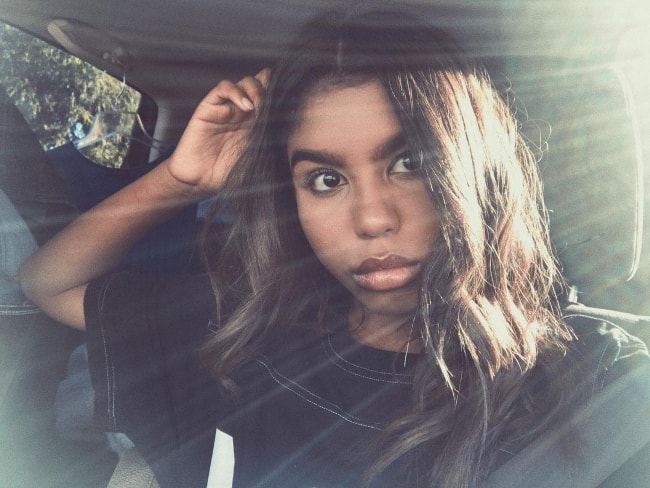 Aliyah Moulden in a car-selfie in November 2017