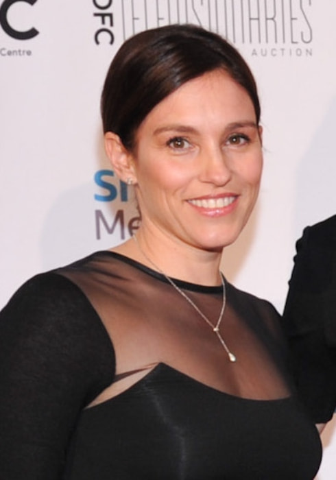 Amy Jo Johnson during an event in February 2015