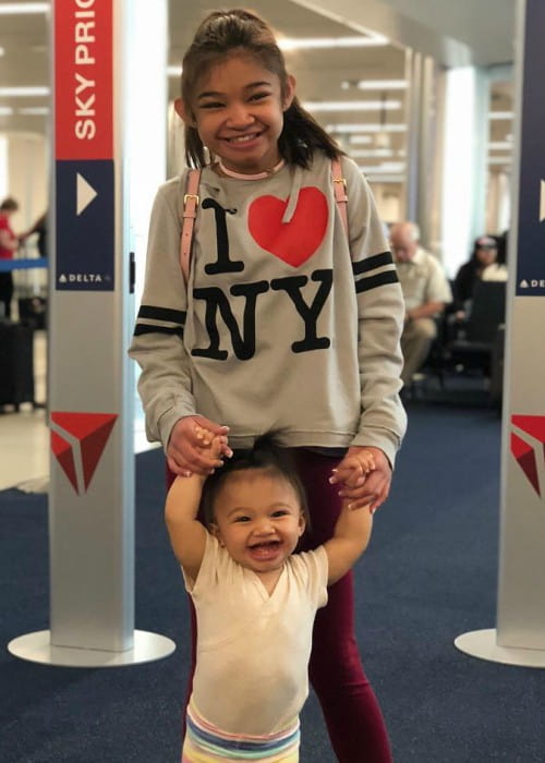 Angelica Hale with her younger sister as seen in September 2018