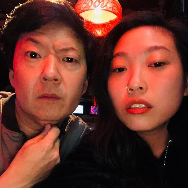 Awkwafina as seen with Ken Jeong in April 2018