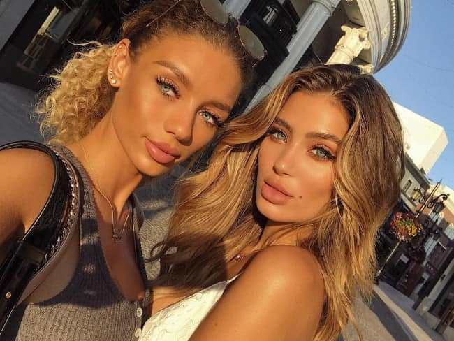 Belle Lucia (Right) and Jena Frumes in a selfie in July 2018