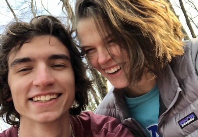Cara Taylor and Joseph Flanders in a selfie in April 2018