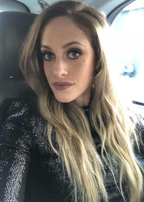 Carly Chaikin in a car selfie in June 2018