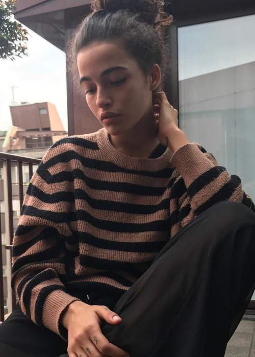 Chiara Scelsi promoting Twinset in an Instagram post in March 2018