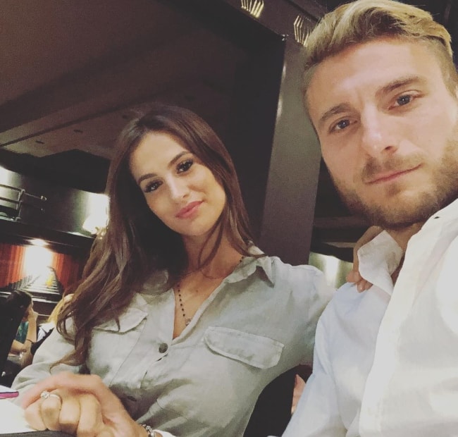 Ciro Immobile with Jessica Melena in August 2018