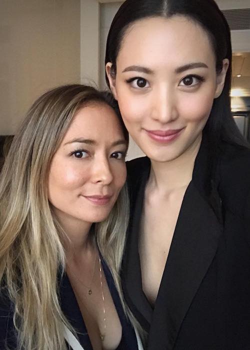 Claudia Kim with Naoko Scintu at London, United Kingdom in August 2018