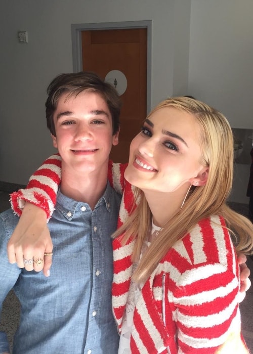 Daniel DiMaggio with Meg Donnelly in February 2018