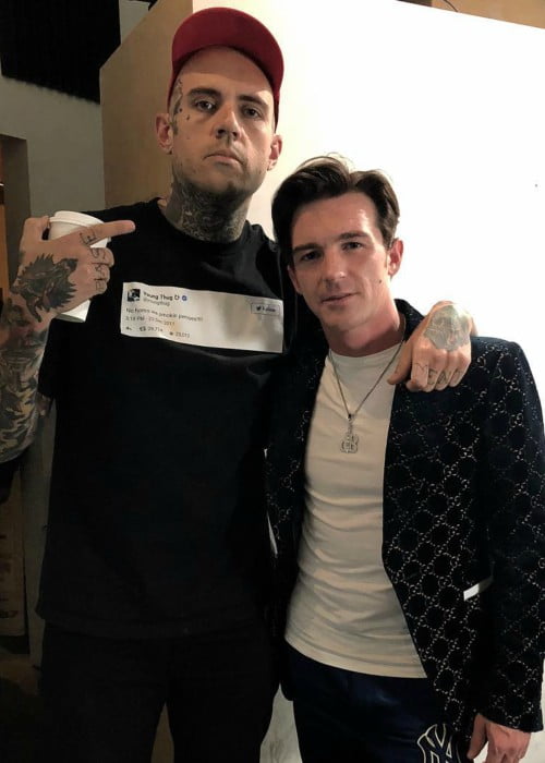 Drake Bell (Right) and Adam Grandmaison as seen in September 2018