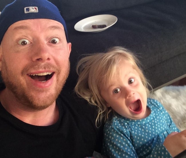 Eric Prydz in a selfie with his daughter in February 2014