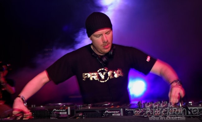 Eric Prydz while performing at Glastonbury 2009