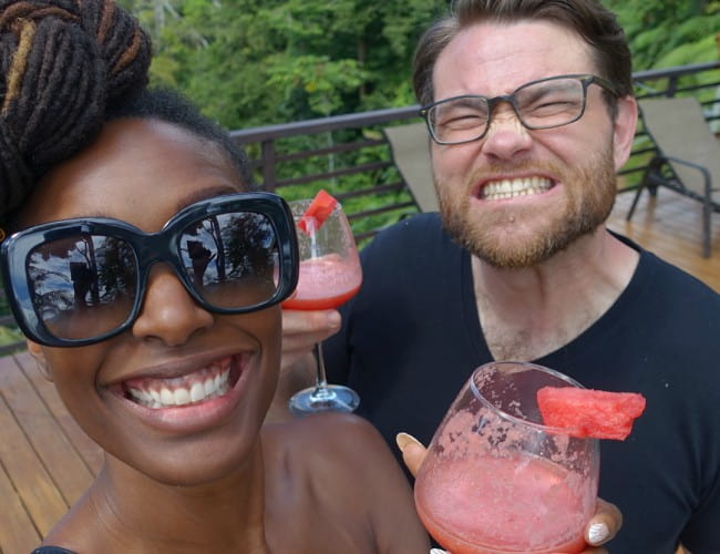 Franchesca Ramsey and Patrick Kondas in a selfie in January 2018