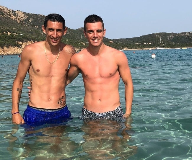 Giovani Lo Celso (Right) with Ángel Di María in July 2018