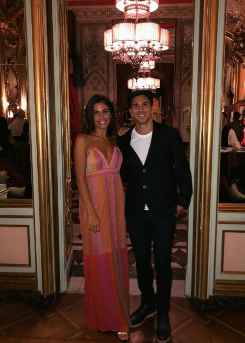 Giovanni Simeone with Giulia Coppini in September 2018