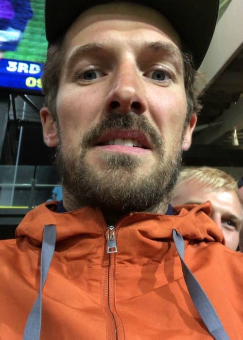 Gwilym Lee in a selfie in April 2018