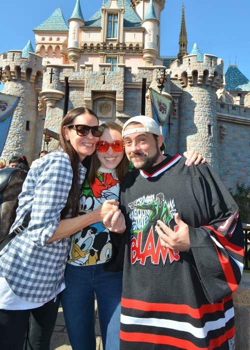 Harley Quinn Smith with her family at Disneyland, Los Angeles, California in March 2018