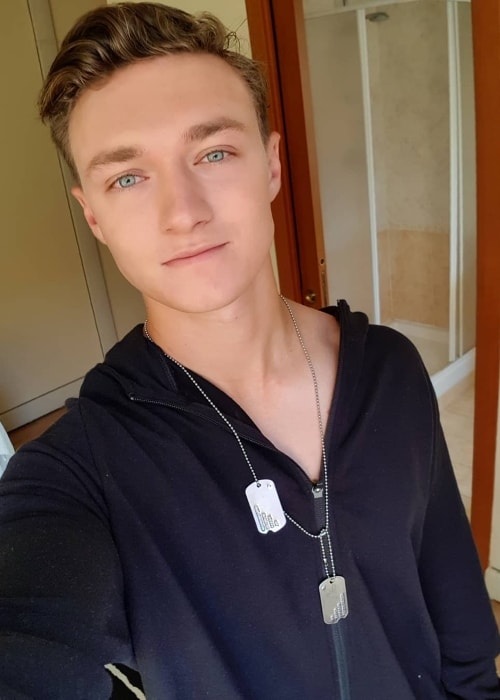 Harrison Osterfield in a selfie in Rome, Italy in August 2018