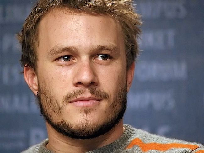 Heath Ledger during a public appearance