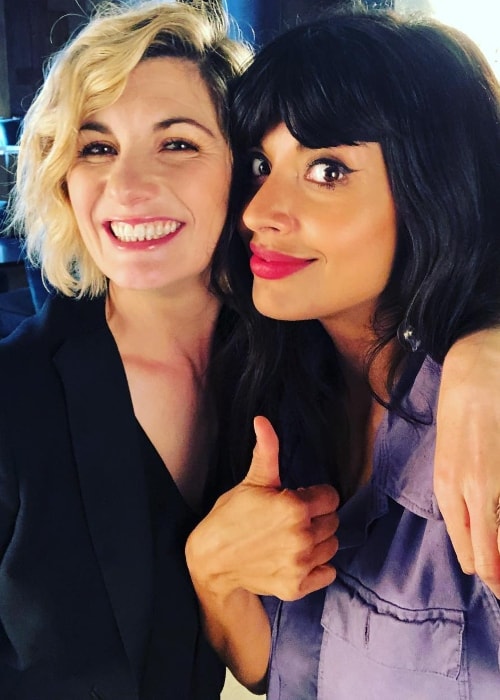 Jameela Jamil in a selfie with Jodie Whittaker in October 2018