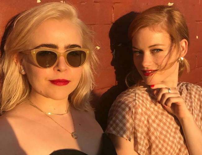 Jane Levy (Right) and Mae Whitman in a selfie in April 2018