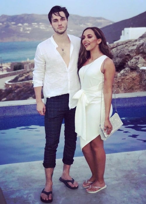 Jed Elliott with Jade Amelia Thirlwall at Mykonos in August 2018