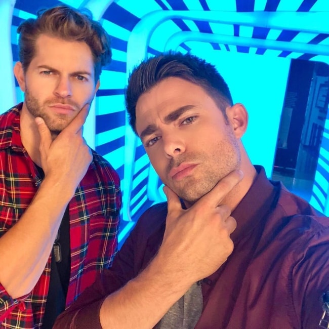 Jonathan Bennett (Right) with Jaymes Vaughan in October 2018