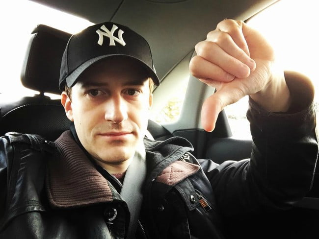 Joseph Mazzello in an Instagram selfie as seen in October 2017