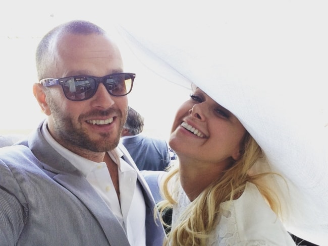 Laura Bell Bundy and Thom Hinkle in a selfie in May 2018