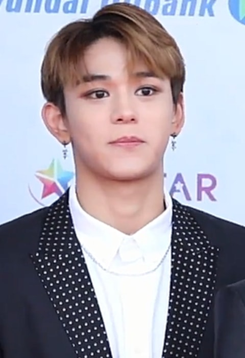 Lucas as seen during an interview at the the 24th Dream Concert in May 2018