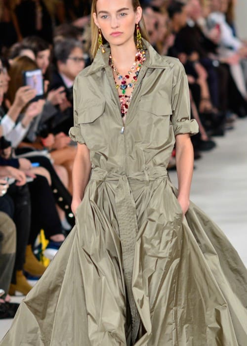 Maartje Verhoef walking the Ralph Lauren Spring Summer 2015 fashion show