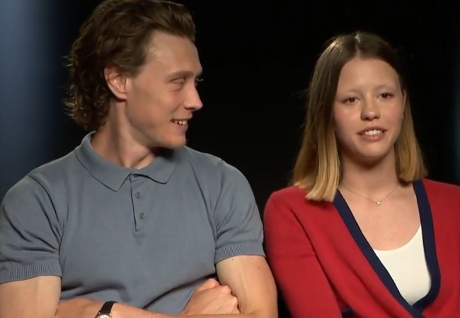 Mia Goth and George MacKay as seen in July 2018