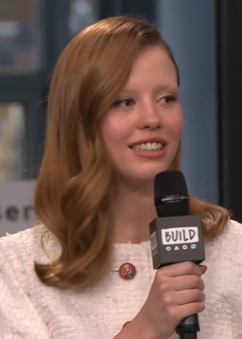 Mia Goth in a still from an interview in February 2017