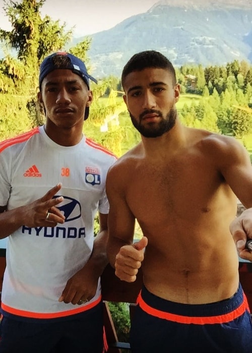 Nabil Fekir (Right) taking a selfie in July 2015