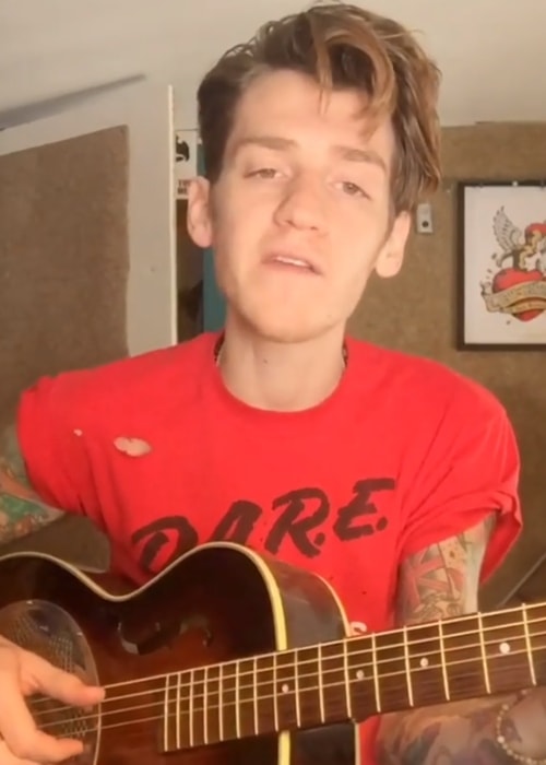 Nick Santino working on a tune in March 2017