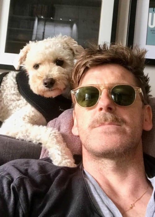 Paul Anderson in a selfie with his dog as seen in June 2017