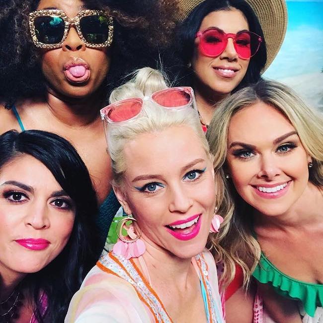 Phoebe Robinson with friends Elizabeth Banks, Cecily Strong, Laura Bell Bundy, Chrissie Fit in May 2018