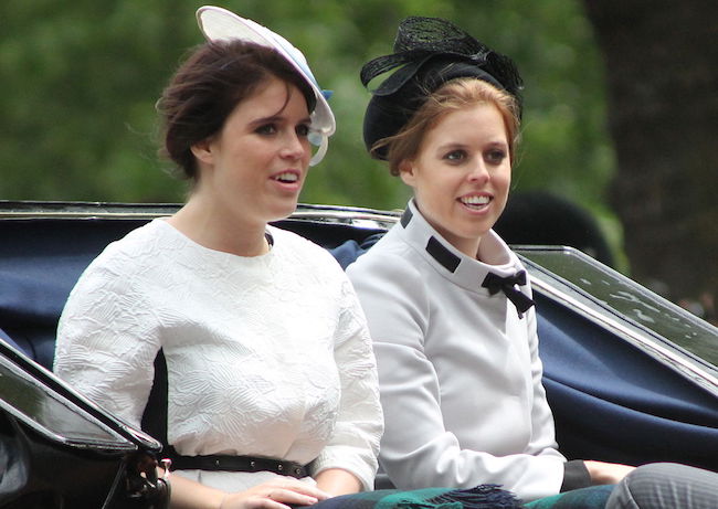 Princesses Beatrice and Eugenie at Trooping the Colour in June 2013